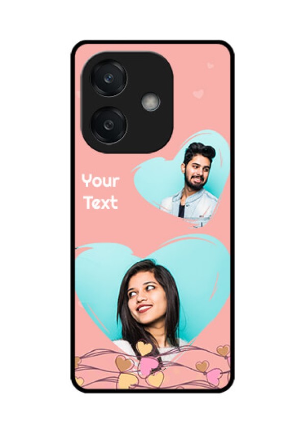 Oppo A3 5G Custom Glass Phone CaseLove Doodle Design
