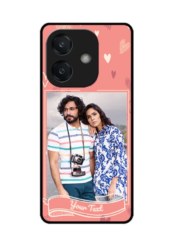 Oppo A3 5G Custom Glass Phone CaseLove Doodle Art Design