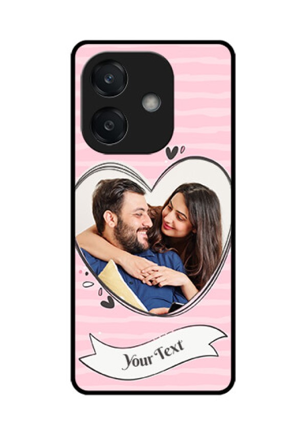Oppo A3 5G Custom Glass Phone CaseVintage Heart Design