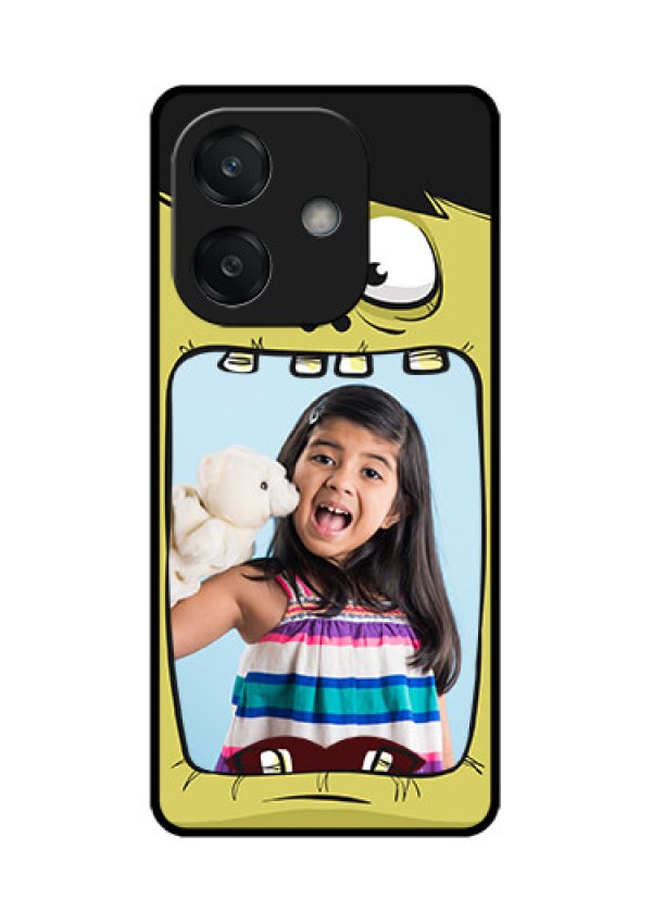 Oppo A3 5G Custom Glass Phone CaseCartoon Monster Back Case Design