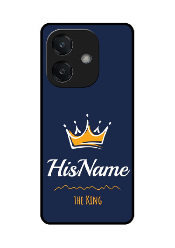Oppo A3 5G Custom Glass Phone CaseKing With Name Design
