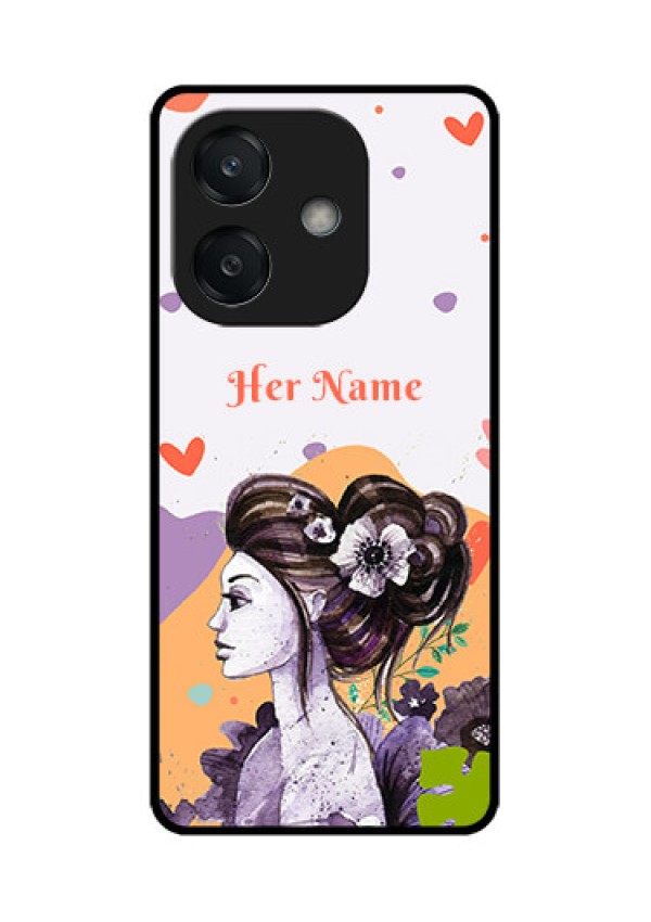 Oppo A3 5G Custom Glass Phone CaseWoman And Nature Design