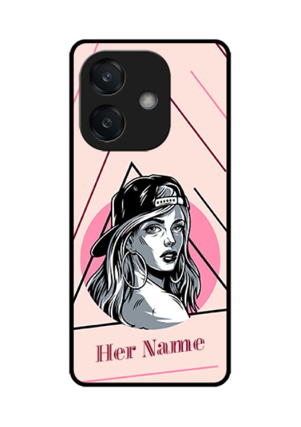 Oppo A3 5G Custom Glass Phone CaseRockstar Girl Design