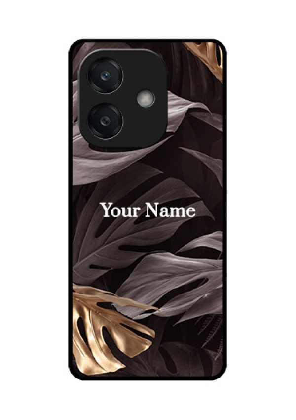 Oppo A3 5G Custom Glass Phone CaseWild Leaves Digital Paint Design