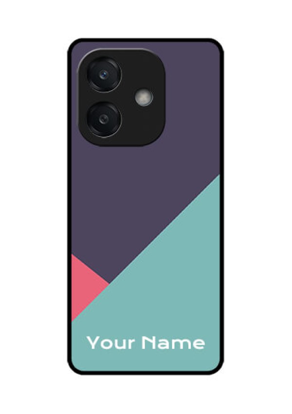 Oppo A3 5G Custom Glass Phone CaseTri Color Abstract Design