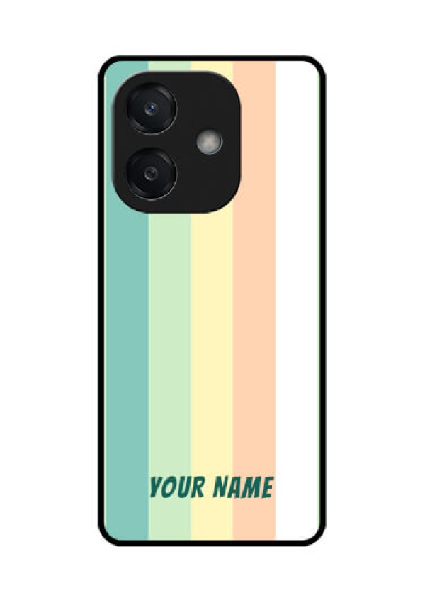 Oppo A3 5G Custom Glass Phone CaseMulti - Colour Stripes Design