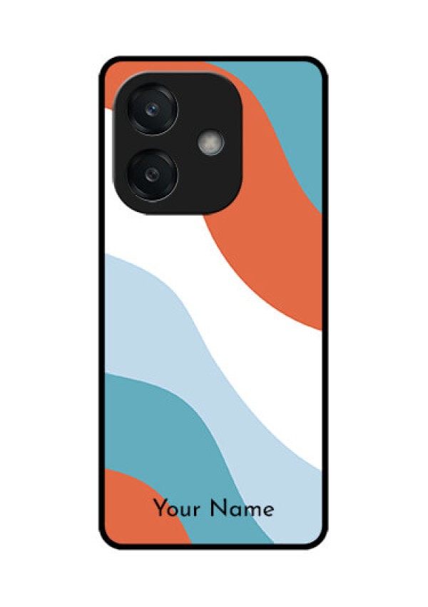 Oppo A3 5G Custom Glass Phone CaseColoured Waves Design