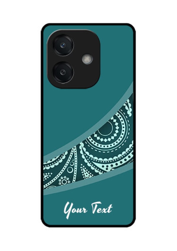 Oppo A3 5G Custom Glass Phone CaseSemi Visible Floral Design