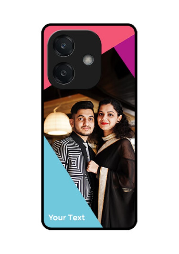 Oppo A3 5G Custom Glass Phone CaseStacked Triple Colour Design