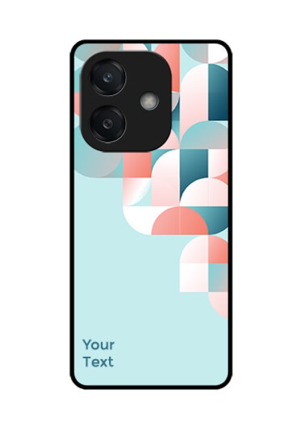 Oppo A3 5G Custom Glass Phone CaseStylish Semi - Circle Pattern Design