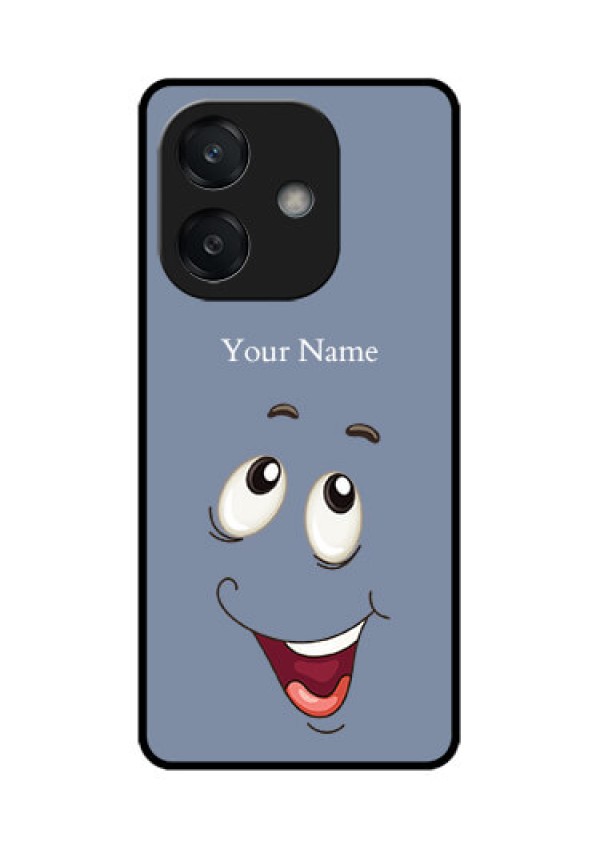 Oppo A3 5G Custom Glass Phone CaseLaughing Cartoon Face Design