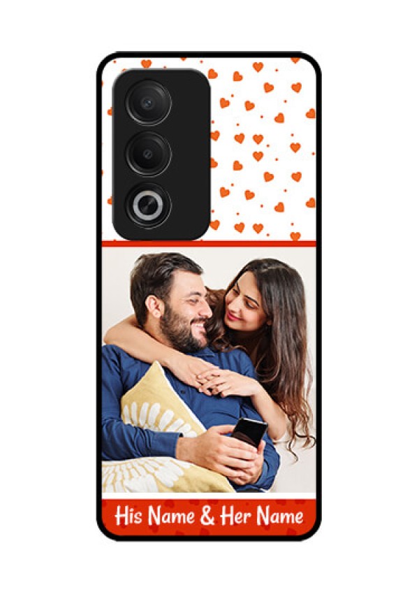 Oppo A3 Pro 5G Custom Glass Phone CaseOrange Love Symbol Design