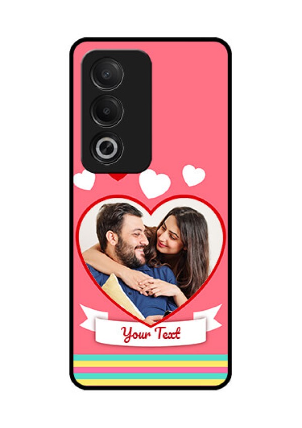 Oppo A3 Pro 5G Custom Glass Phone CaseLove Shapes Doodle Design