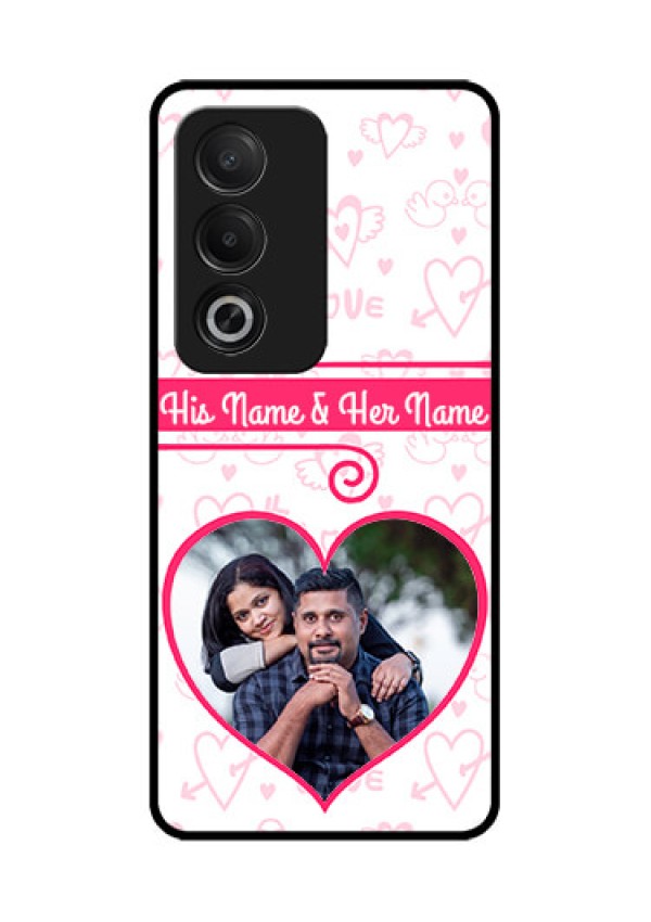 Oppo A3 Pro 5G Custom Glass Phone CaseHeart Shape Love Design