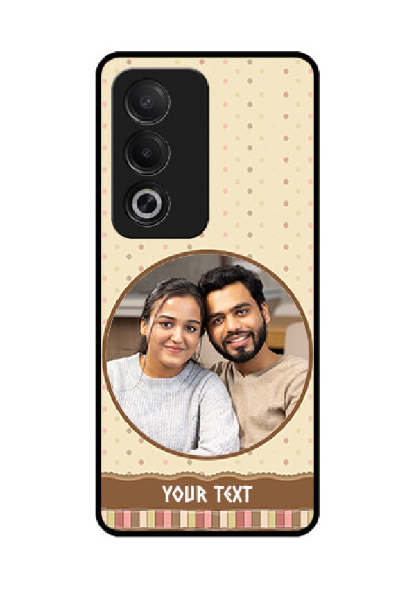 Oppo A3 Pro 5G Custom Glass Phone CaseBrown Dotted Mobile Case Design
