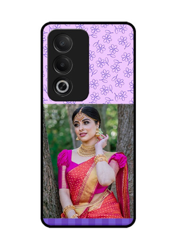 Oppo A3 Pro 5G Custom Glass Phone CasePurple Floral Design