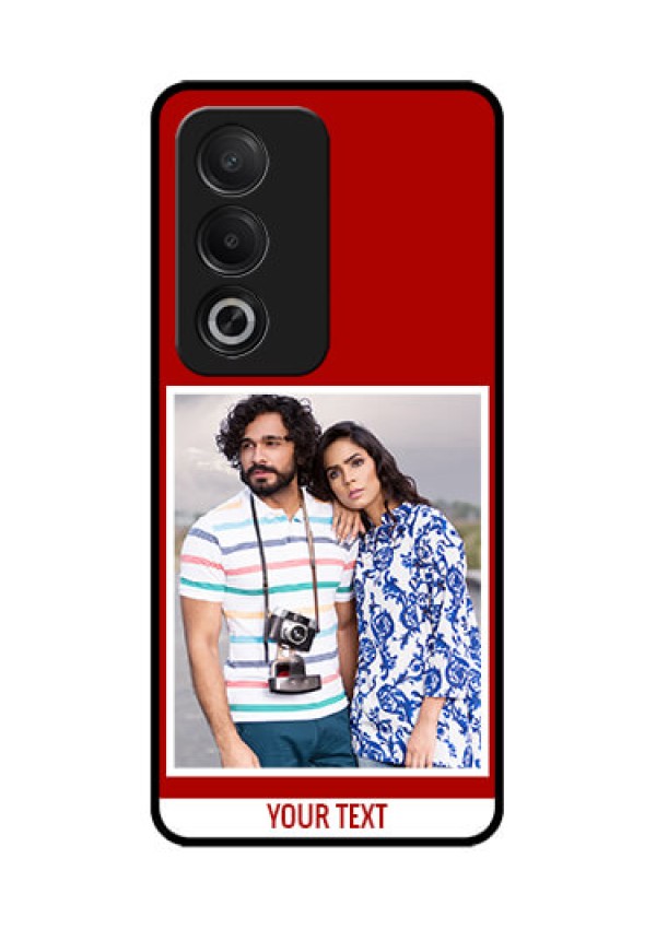 Oppo A3 Pro 5G Custom Glass Phone CaseRed Color Design