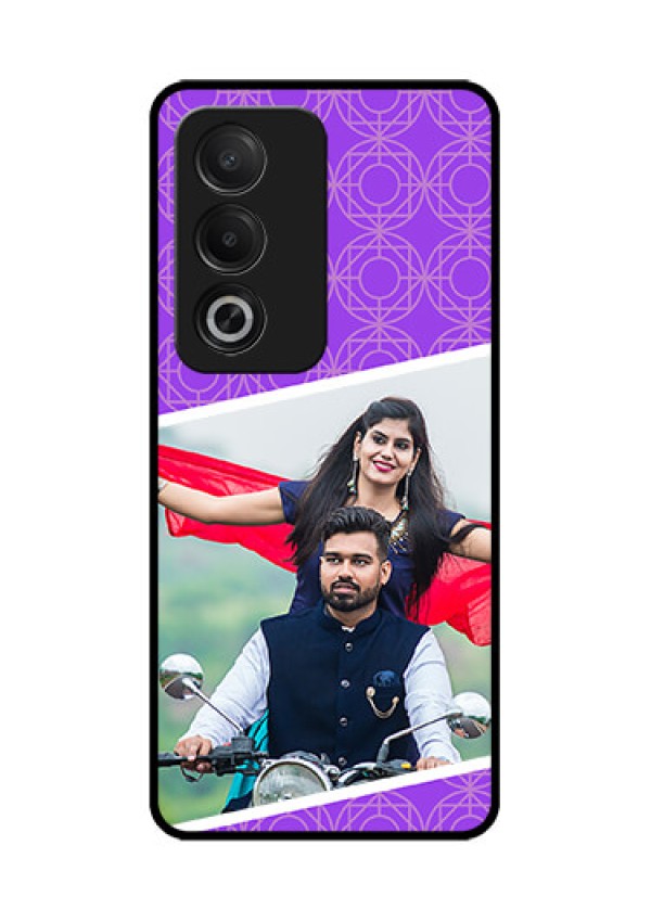 Oppo A3 Pro 5G Custom Glass Phone CaseViolet Color Pattern Design