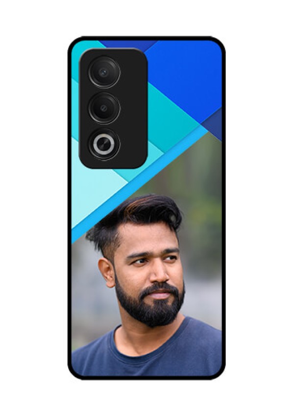 Oppo A3 Pro 5G Custom Glass Phone CaseBlue Pattern Design