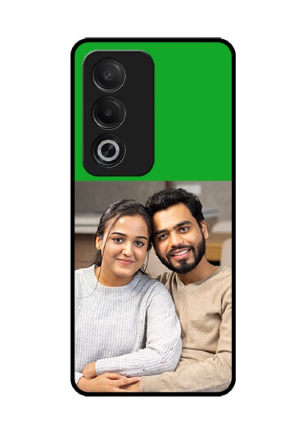 Oppo A3 Pro 5G Custom Glass Phone CaseGreen Pattern Design