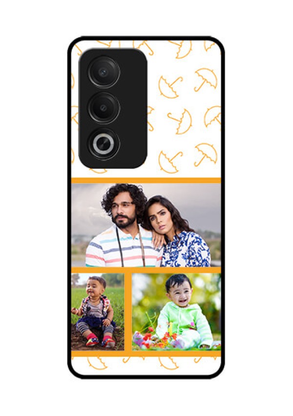 Oppo A3 Pro 5G Custom Glass Phone CaseYellow Pattern Design
