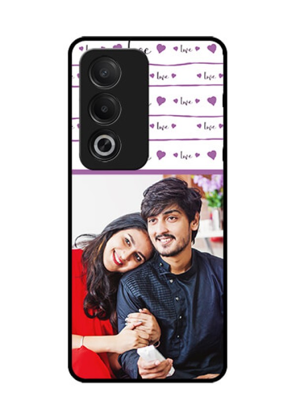 Oppo A3 Pro 5G Custom Glass Phone CaseCouples Heart Design