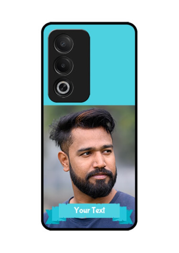 Oppo A3 Pro 5G Custom Glass Phone CaseBlue Color Design