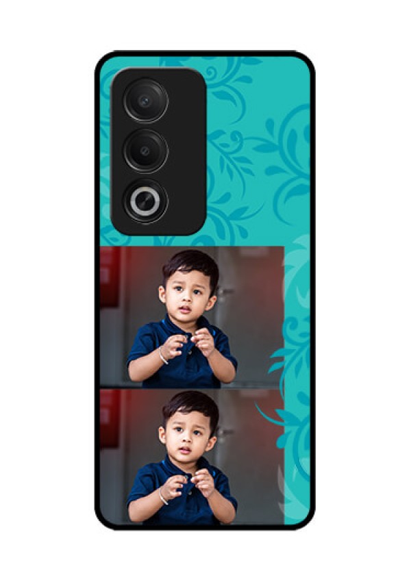 Oppo A3 Pro 5G Custom Glass Phone CaseWith Photo And Green Floral Design