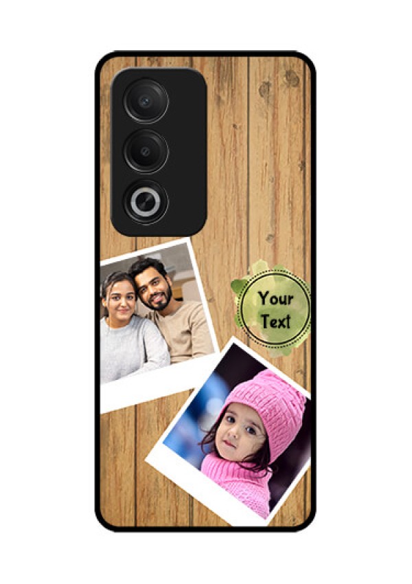 Oppo A3 Pro 5G Custom Glass Phone CaseWooden Texture Design