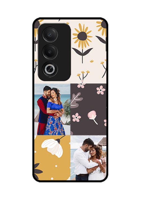 Oppo A3 Pro 5G Custom Glass Phone Case3 Images With Floral Design