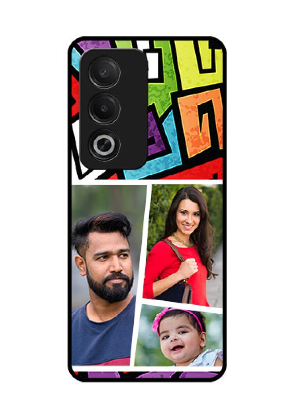Oppo A3 Pro 5G Custom Glass Phone CaseGraffiti Pattern Design