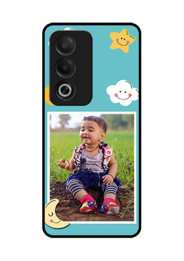 Oppo A3 Pro 5G Custom Glass Phone CaseSmiley Kids Stars Design
