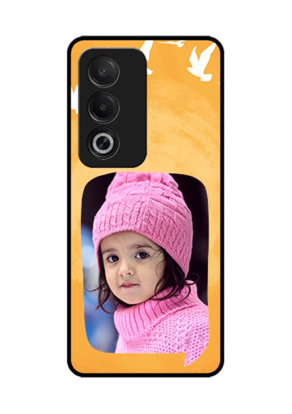 Oppo A3 Pro 5G Custom Glass Phone CaseWater Color Design With Bird Icons
