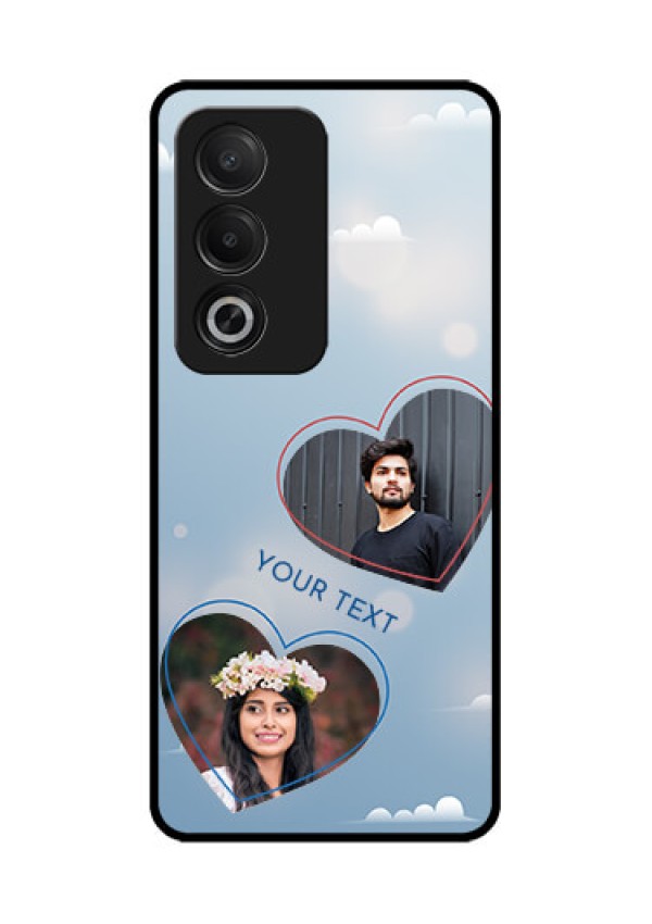 Oppo A3 Pro 5G Custom Glass Phone CaseBlue Color Couple Design