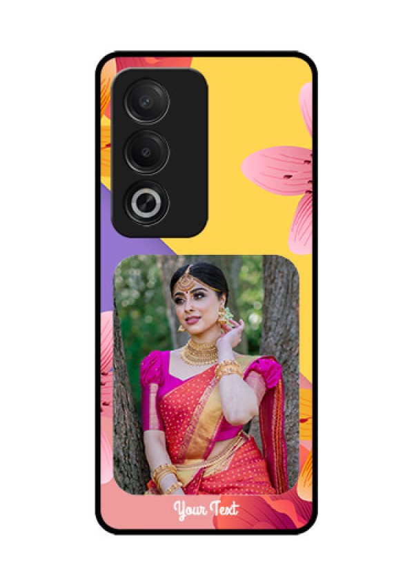 Oppo A3 Pro 5G Custom Glass Phone Case3 Image With Vintage Floral Design