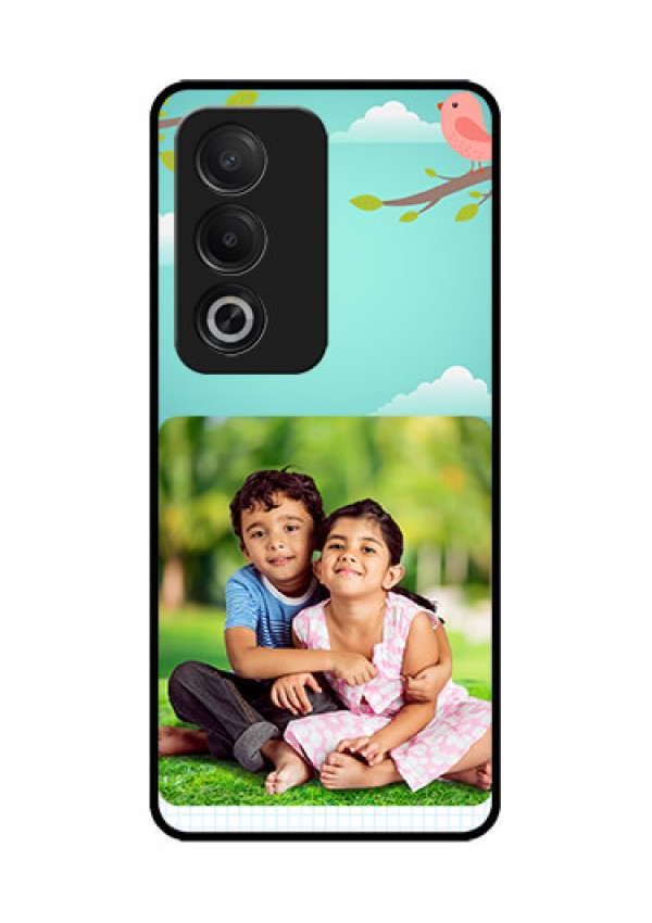 Oppo A3 Pro 5G Custom Glass Phone CaseDoodle Love Design