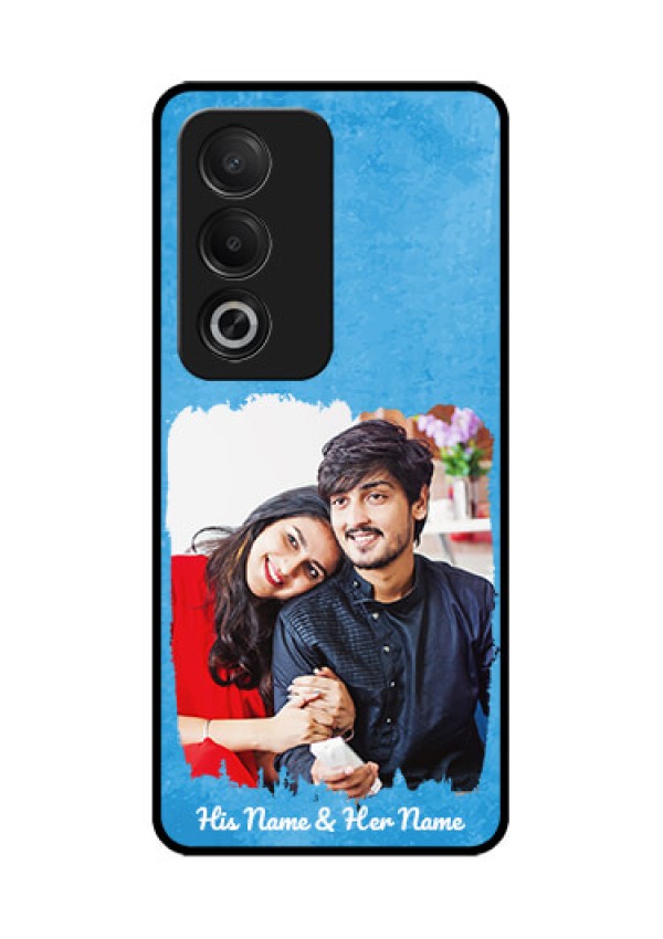 Oppo A3 Pro 5G Custom Glass Phone Case - Blue Color Vintage Design
