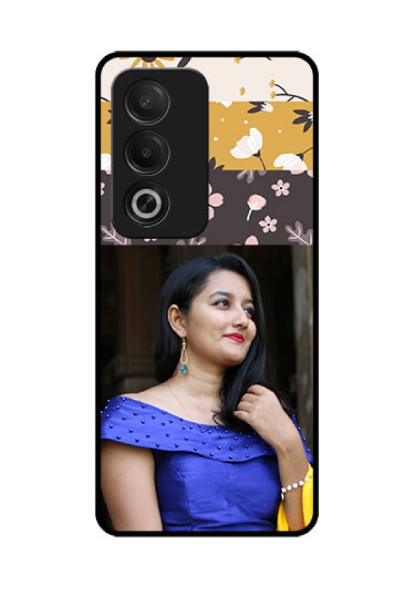 Oppo A3 Pro 5G Custom Glass Phone CaseStylish Floral Design