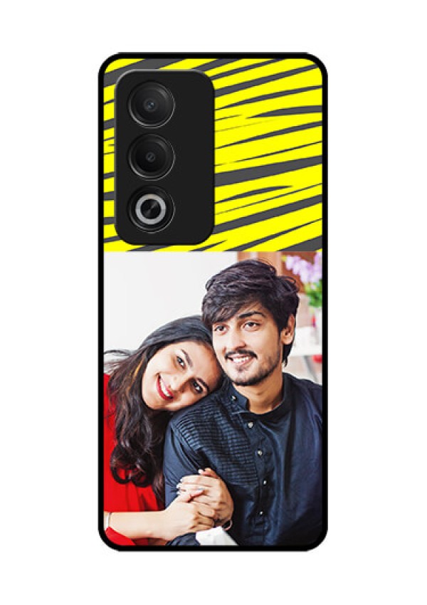 Oppo A3 Pro 5G Custom Glass Phone CaseYellow Abstract Design