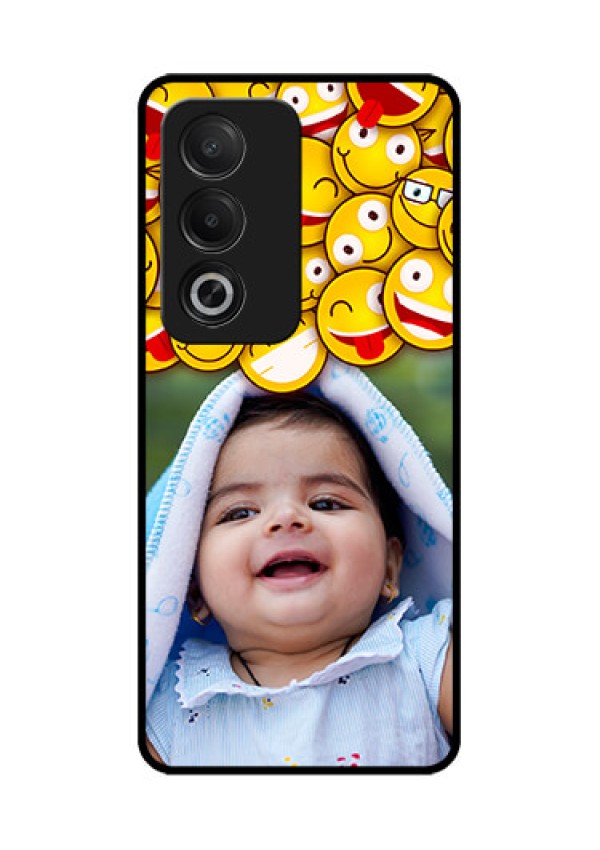 Oppo A3 Pro 5G Custom Glass Phone CaseWith Smiley Emoji Design