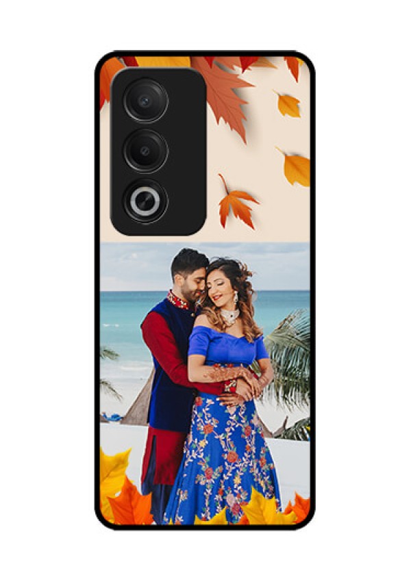Oppo A3 Pro 5G Custom Glass Phone CaseAutumn Maple Leaves Design