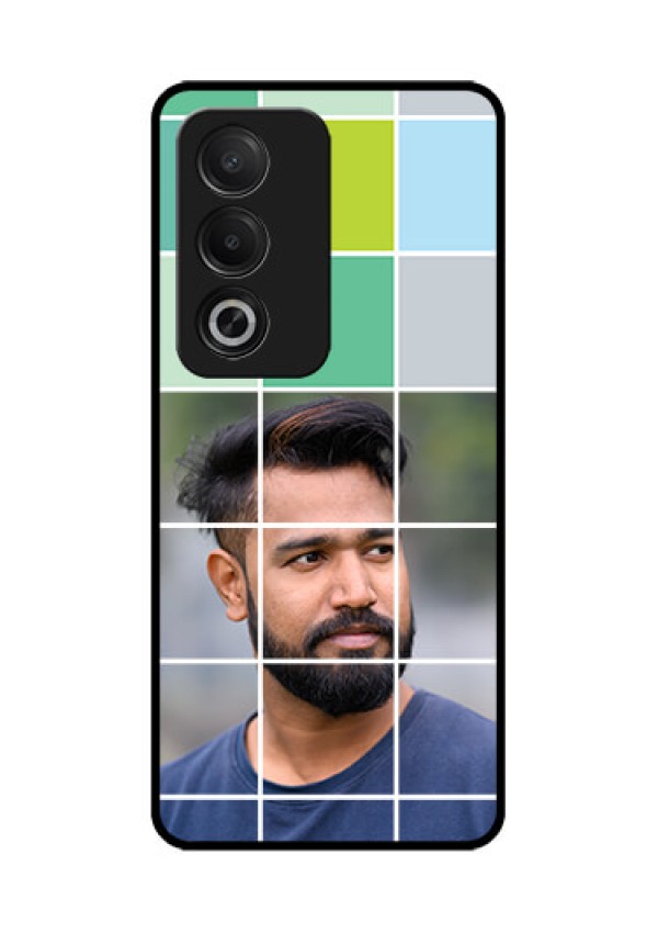 Oppo A3 Pro 5G Custom Glass Phone CaseWith White Box Pattern