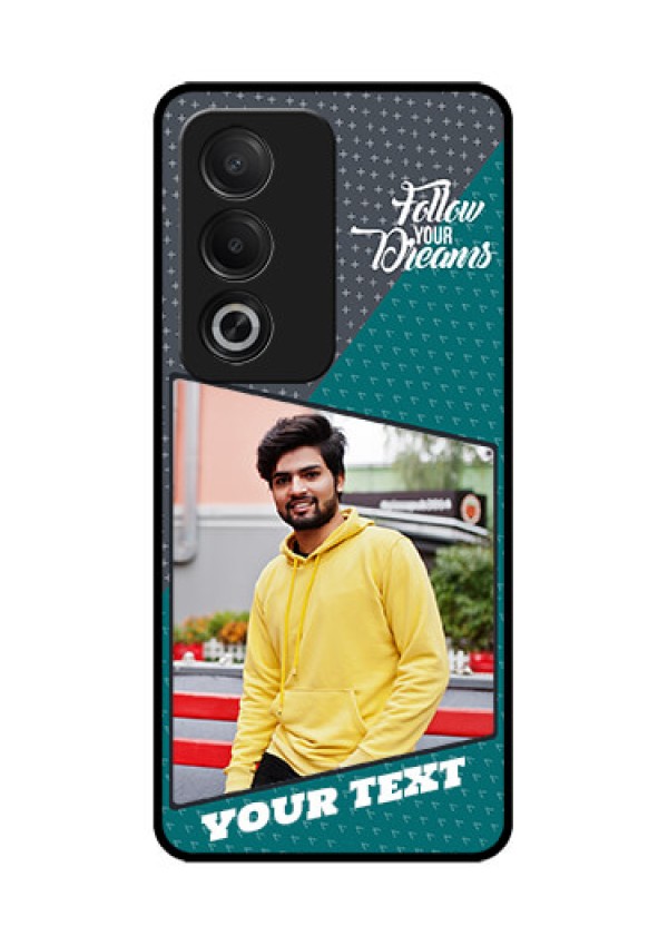 Oppo A3 Pro 5G Custom Glass Phone CaseBackground Pattern Design With Quote