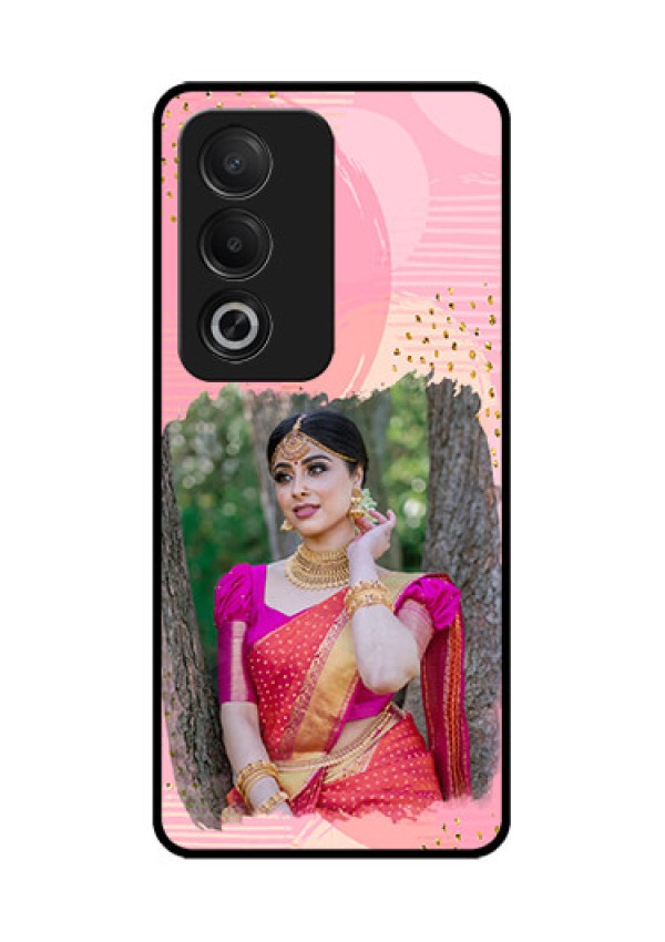 Oppo A3 Pro 5G Custom Glass Phone CaseGold Glitter Splash Design