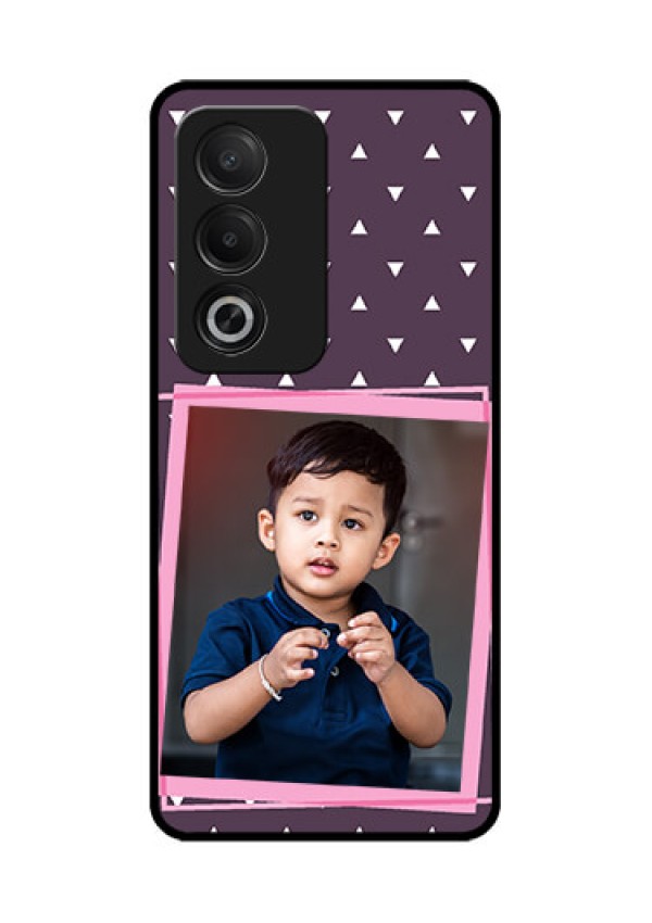 Oppo A3 Pro 5G Custom Glass Phone CaseTriangle Pattern Dotted Design