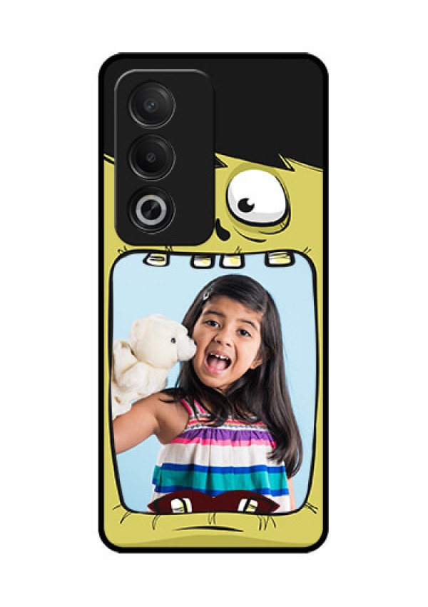 Oppo A3 Pro 5G Custom Glass Phone CaseCartoon Monster Back Case Design