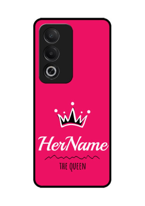 Oppo A3 Pro 5G Custom Glass Phone CaseQueen With Name Design