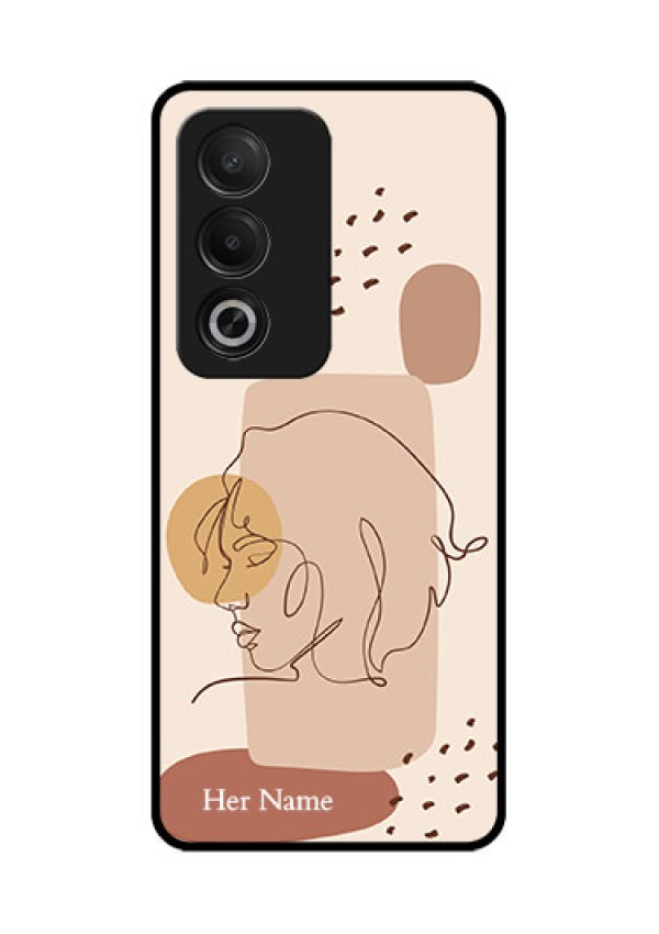 Oppo A3 Pro 5G Custom Glass Phone CaseCalm Woman Line Art Design