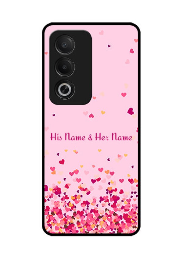Oppo A3 Pro 5G Custom Glass Phone CaseFloating Hearts Design