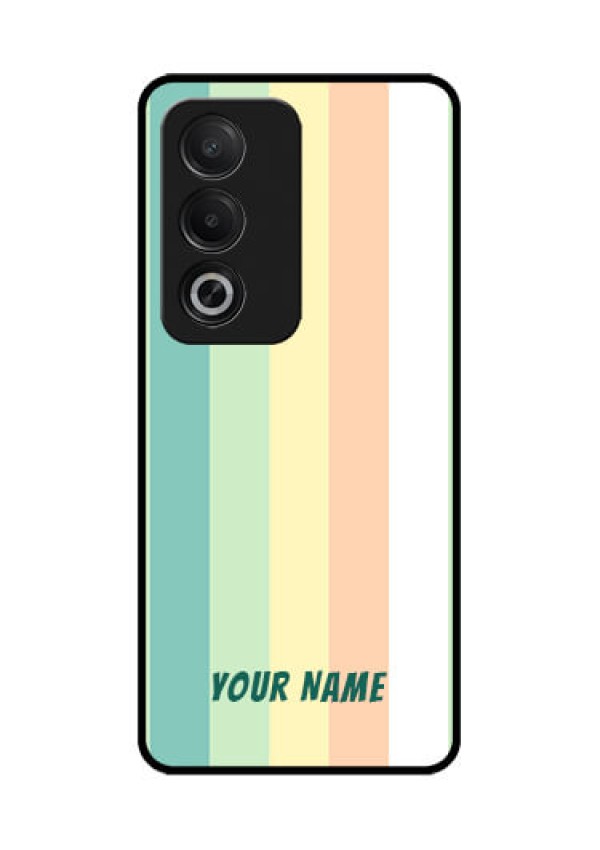Oppo A3 Pro 5G Custom Glass Phone CaseMulti - Colour Stripes Design